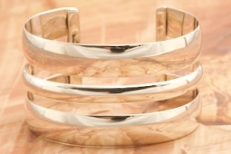Artie Yellowhorse Sterling Silver Navajo Bracelet